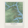 Rockwell, Arkansas map print, the full design