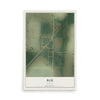 Map of Roe, Arkansas, 12 x 18 inch unframed archival matte print