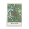 Map of Russellville, Arkansas, 12 x 18 inch unframed archival matte print