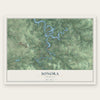 Sonora, Arkansas map print, the full design