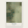 Tucker, Arkansas map print, the full design