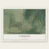 Vanndale, Arkansas map print, the full design