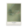 Map of Victoria, Arkansas, 12 x 18 inch unframed archival matte print