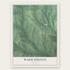 Warm Springs, Arkansas map print, the full design