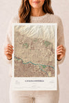 Map of Catalina Foothills, Arizona, 12 x 18 inch unframed archival matte print