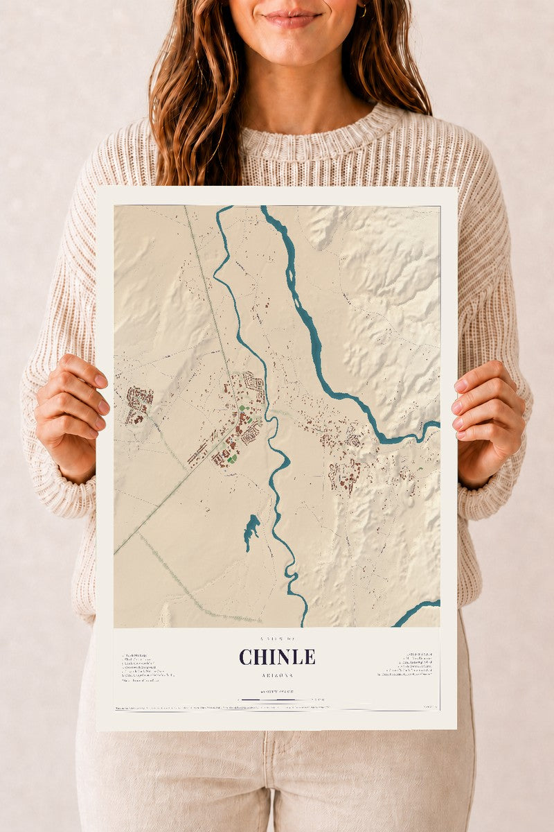 Chinle, Arizona map print