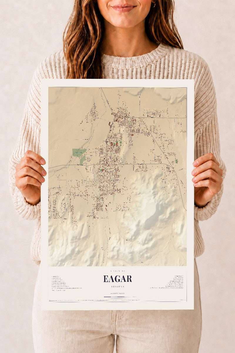 Eagar, Arizona map print
