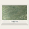 East Globe, Arizona map print, the full design
