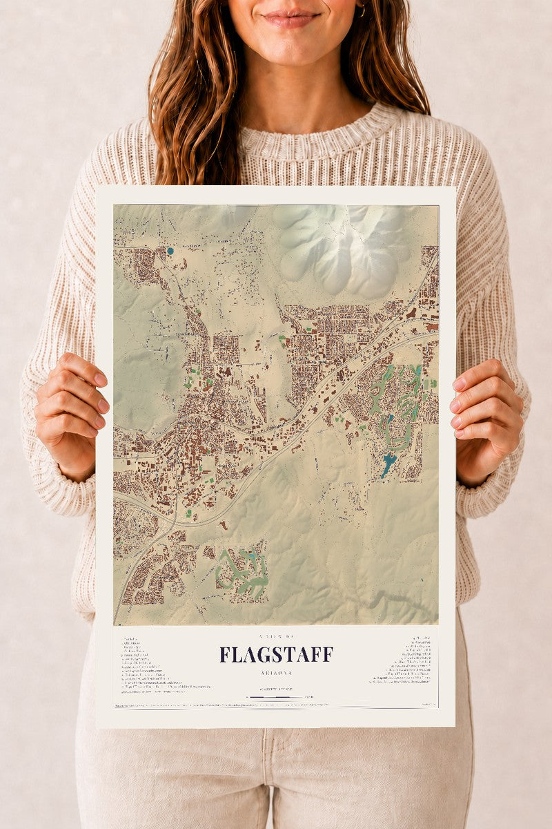 Flagstaff, Arizona map print