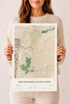 Map of Fort McDowell Yavapai Nation, Arizona, 12 x 18 inch unframed archival matte print