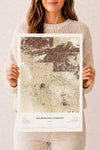 Map of Gila River Indian Community, Arizona, 12 x 18 inch unframed archival matte print
