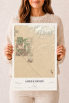 Map of Gold Canyon, Arizona, 12 x 18 inch unframed archival matte print