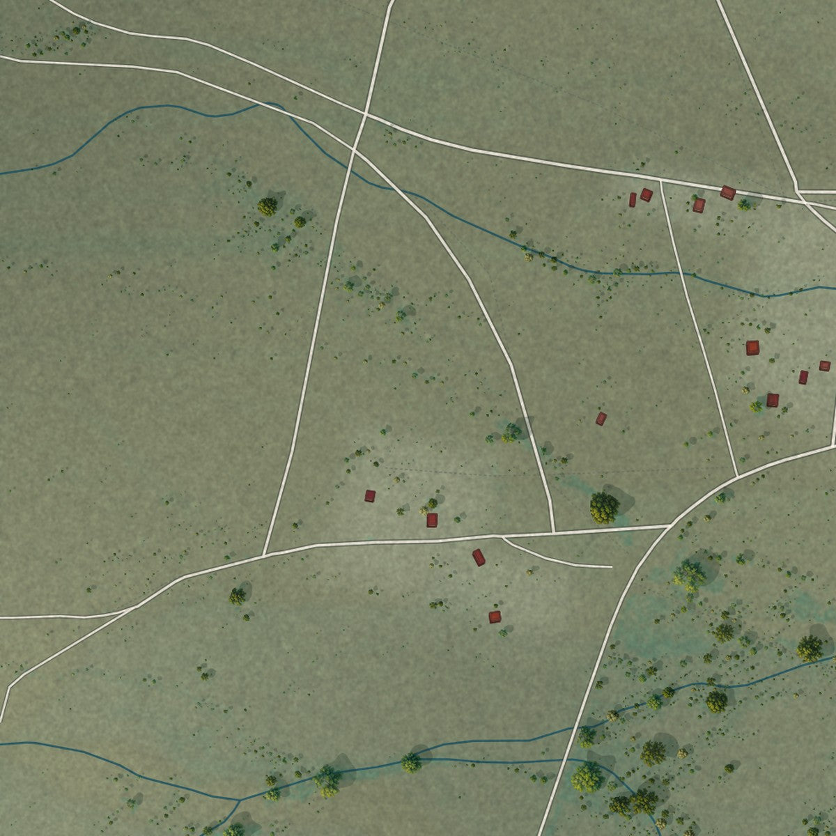 Close-up of the map of Gu Oidak, Arizona print showing street and building detail