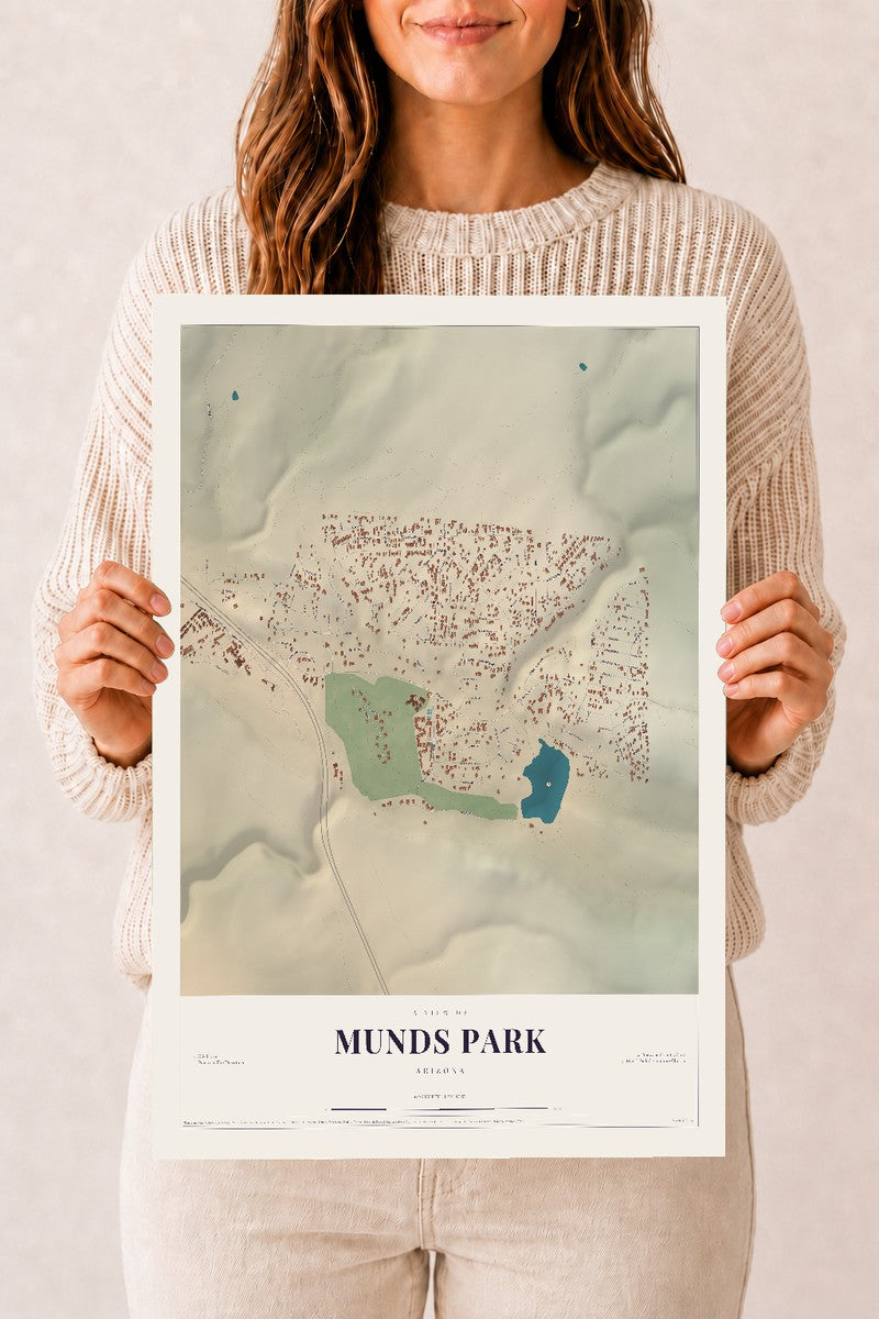 Munds Park, Arizona map print