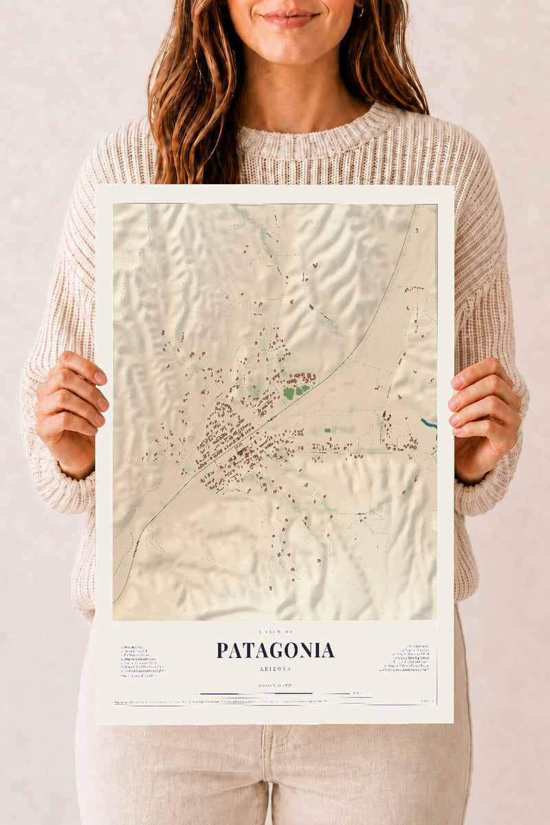 Patagonia, Arizona map print
