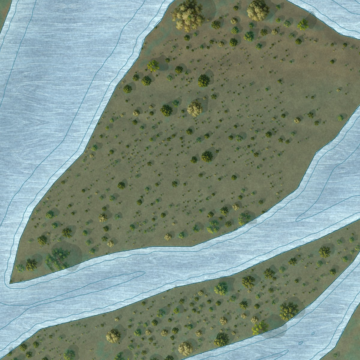 Close-up of the map of Rock House, Arizona print showing street and building detail