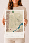 Map of Salt River Pima-Maricopa Indian Community, Arizona, 12 x 18 inch unframed archival matte print