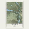 San Carlos, Arizona map print, the full design