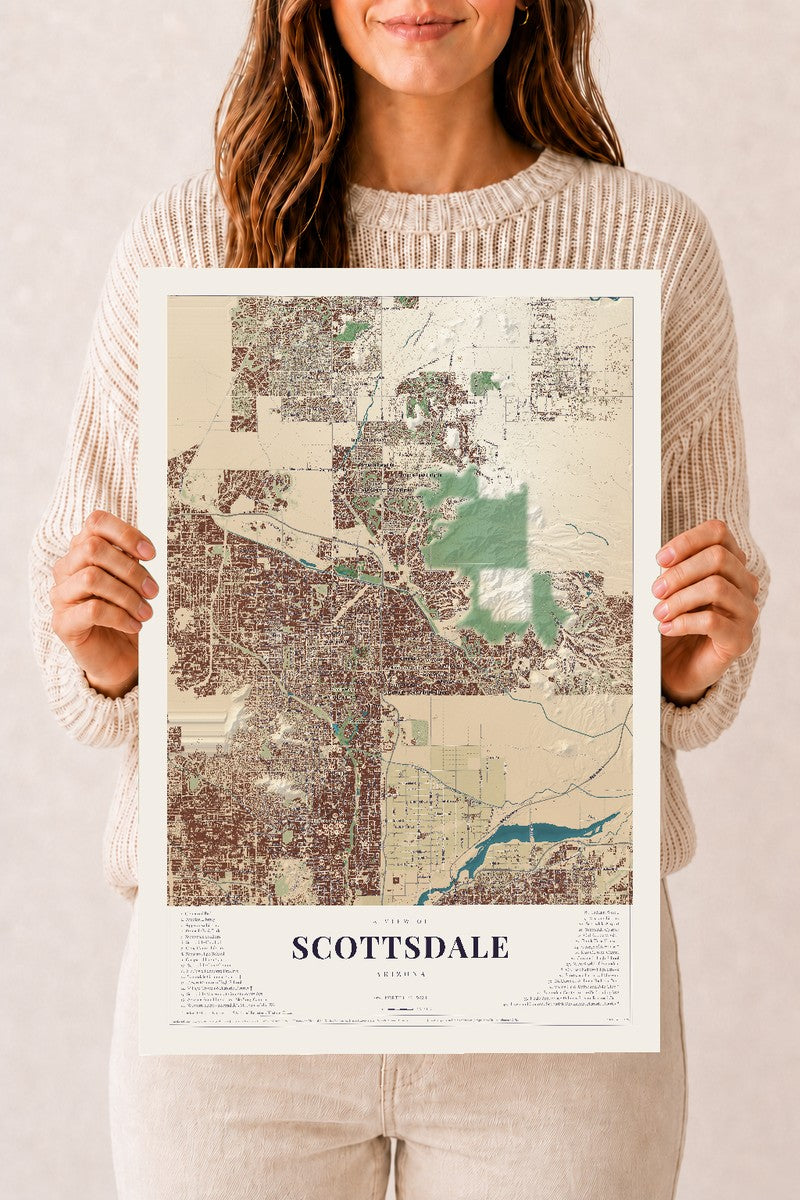 Scottsdale, Arizona map print