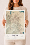 Map of Show Low, Arizona, 12 x 18 inch unframed archival matte print
