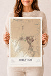 Map of Sierra Vista, Arizona, 12 x 18 inch unframed archival matte print