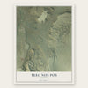 Teec Nos Pos, Arizona map print, the full design