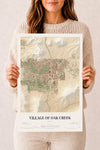 Map of the Village of Oak Creek, Arizona, 12 x 18 inch unframed archival matte print