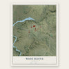 Wide Ruins, Arizona map print, the full design