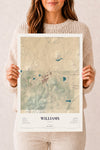 Map of Williams, Arizona, 12 x 18 inch unframed archival matte print