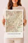 Map of Yavapai-Prescott Indian Tribe, Arizona, 12 x 18 inch unframed archival matte print