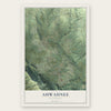 Ahwahnee, California map print, the full design