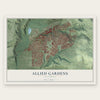 Allied Gardens, California map print, the full design