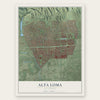 Alta Loma, California map print, the full design