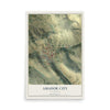 Map of Amador City, California, 12 x 18 inch unframed archival matte print