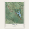 Amesti, California map print, the full design