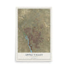 Map of Apple Valley, California, 12 x 18 inch unframed archival matte print