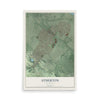 Map of Atherton, California, 12 x 18 inch unframed archival matte print