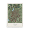 Map of Azusa, California, 12 x 18 inch unframed archival matte print