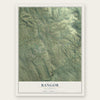 Bangor, California map print, the full design