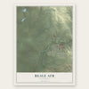 Beale AFB, California map print, the full design