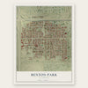 Benton Park, California map print, the full design