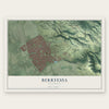 Berryessa, California map print, the full design