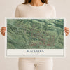 Map of Blackhawk, California, 12 x 18 inch unframed archival matte print
