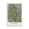 Map of Bloomington, California, 12 x 18 inch unframed archival matte print