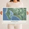 Map of Bodega Bay, California, 12 x 18 inch unframed archival matte print