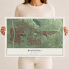 Map of Bostonia, California, 12 x 18 inch unframed archival matte print