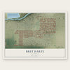 Bret Harte, California map print, the full design