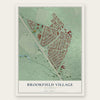 Brookfield Village, California map print, the full design
