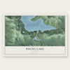 Bucks Lake, California map print, the full design