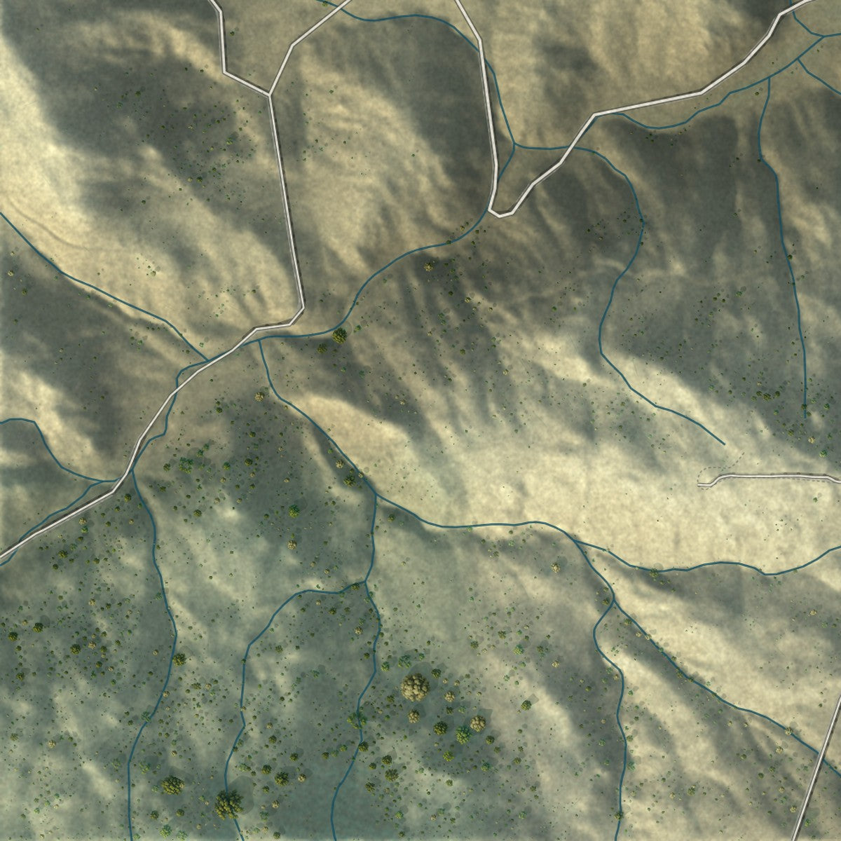 Close-up of the map of Cabazon, California print showing street and building detail